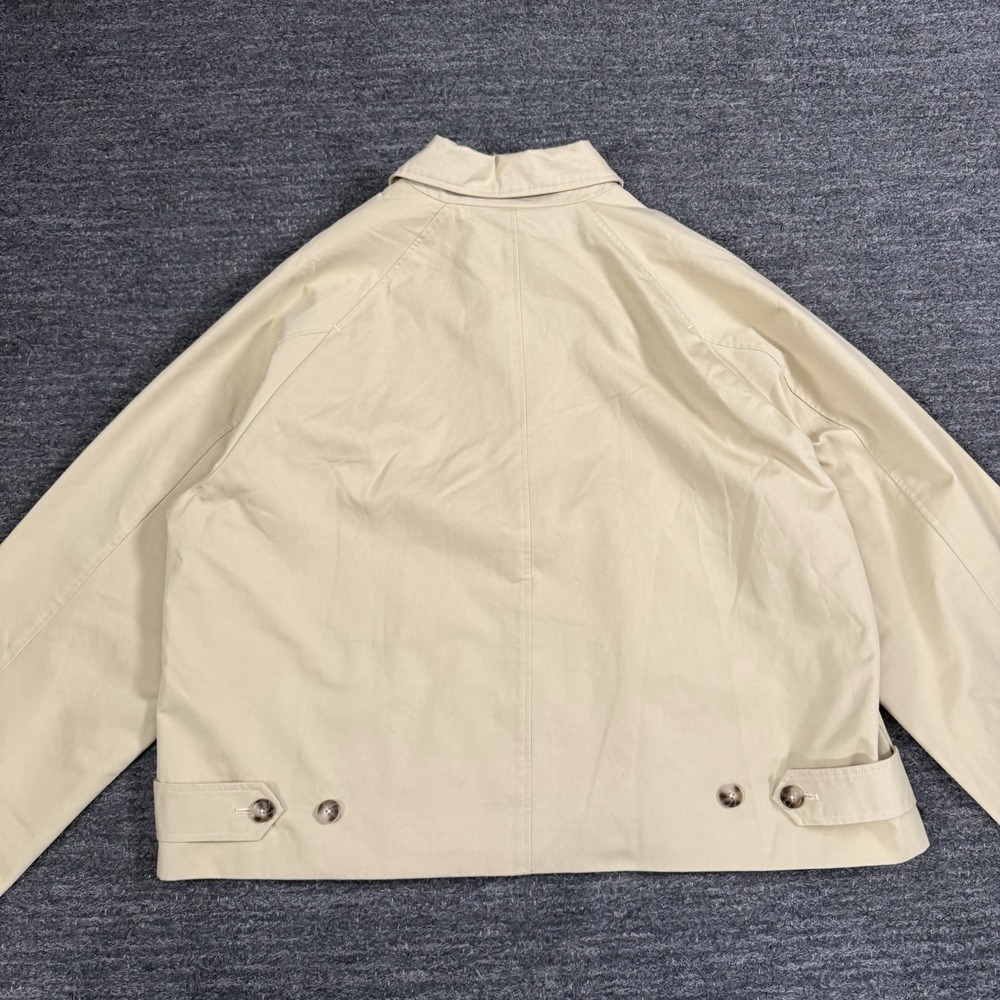 Tuckernuck Khaki Drew Short Trench Coat Women XL Boxy Oversized Button Front NEW - Picture 14 of 15